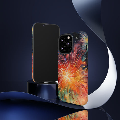 Summer Fireworks in Watercolor - Impact Resistant Phone Case